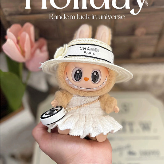 labubu baby dress white Chanel with hood