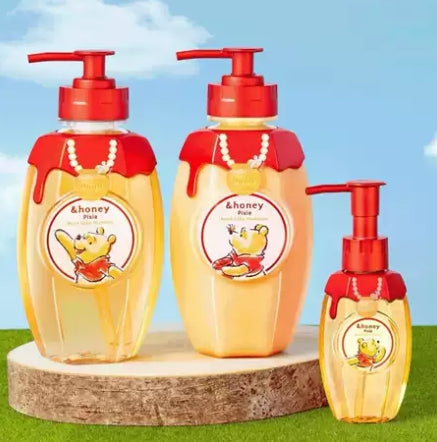 Japan &honey Anti Hanako Moisturizing Shining Silky Winnie the Pooh Limited Set (Shampoo & Conditioner)