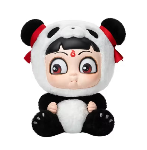 POP MART Nezha 2 is born, the devil boy makes trouble in the sea, hug series - Panda Nezha vinyl doll