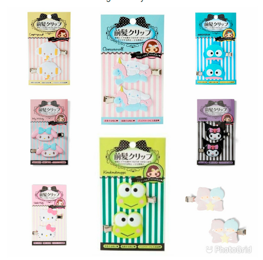 Japanese SANRIO cute hair clips (various options)