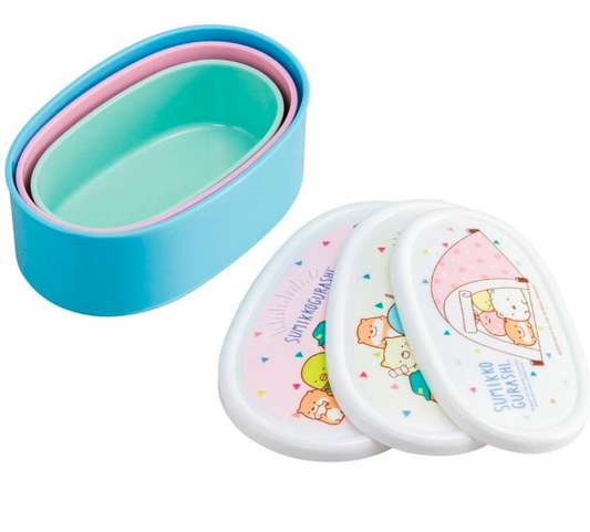 Japan SKATER Corner Bio AG Antibacterial Food Lunch Box-3pcs