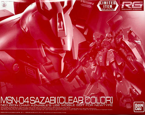 RG Limited - Bandai - MSN-04 SAZABI (CLEAR COLOR)