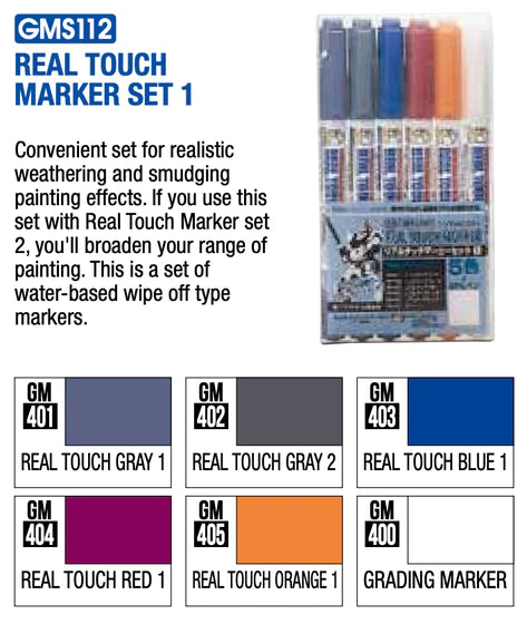 GUNDAM MARKER GMS112 - REAL TOUCH MARKER SET 1 1 Review, Ask a questi –  Sapere Aude Inc