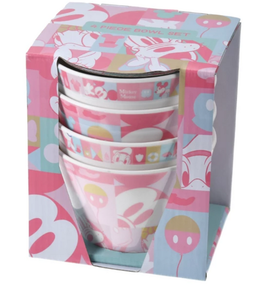 Japanese Disney Mickey Small Bowl Set-4pcs