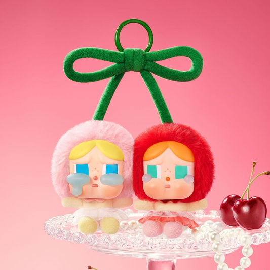 POP MART crybaby 爱神的眼泪系列搪胶毛绒公仔 樱桃