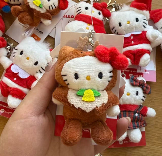 三丽鸥Me%联名限定HelloKitty麋鹿挂件