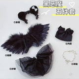 labubu 白天使和黑恶魔五件套娃衣 （适合15cm/17cm)