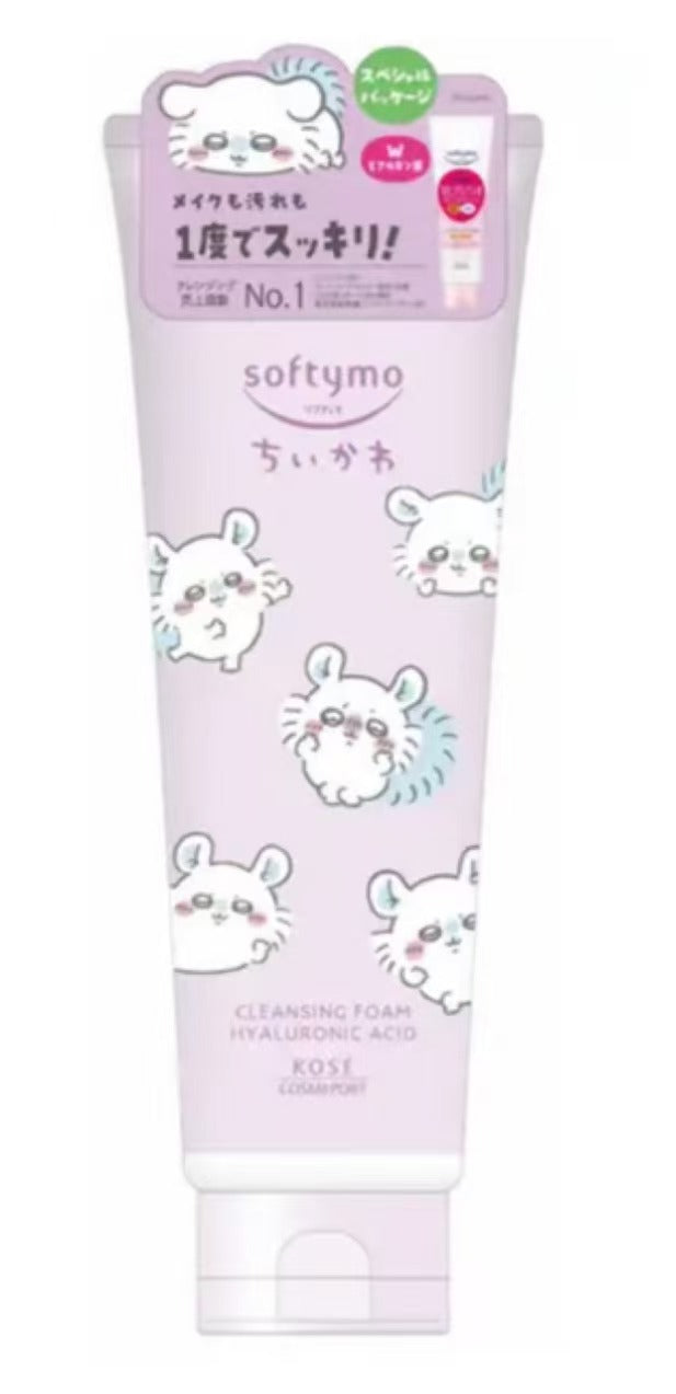 日本Kose洁面乳softymo&chiikawa联名保湿洗面奶-紫色