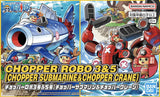 ONE PIECE - BANDAI - CHOPPER ROBOT - NO.3 &amp; 5 CHOPPER SUBMARINE &amp; CHOPPER CRANE