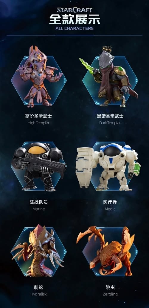 Starcraft 星际争霸系列盒蛋第一弹盲盒