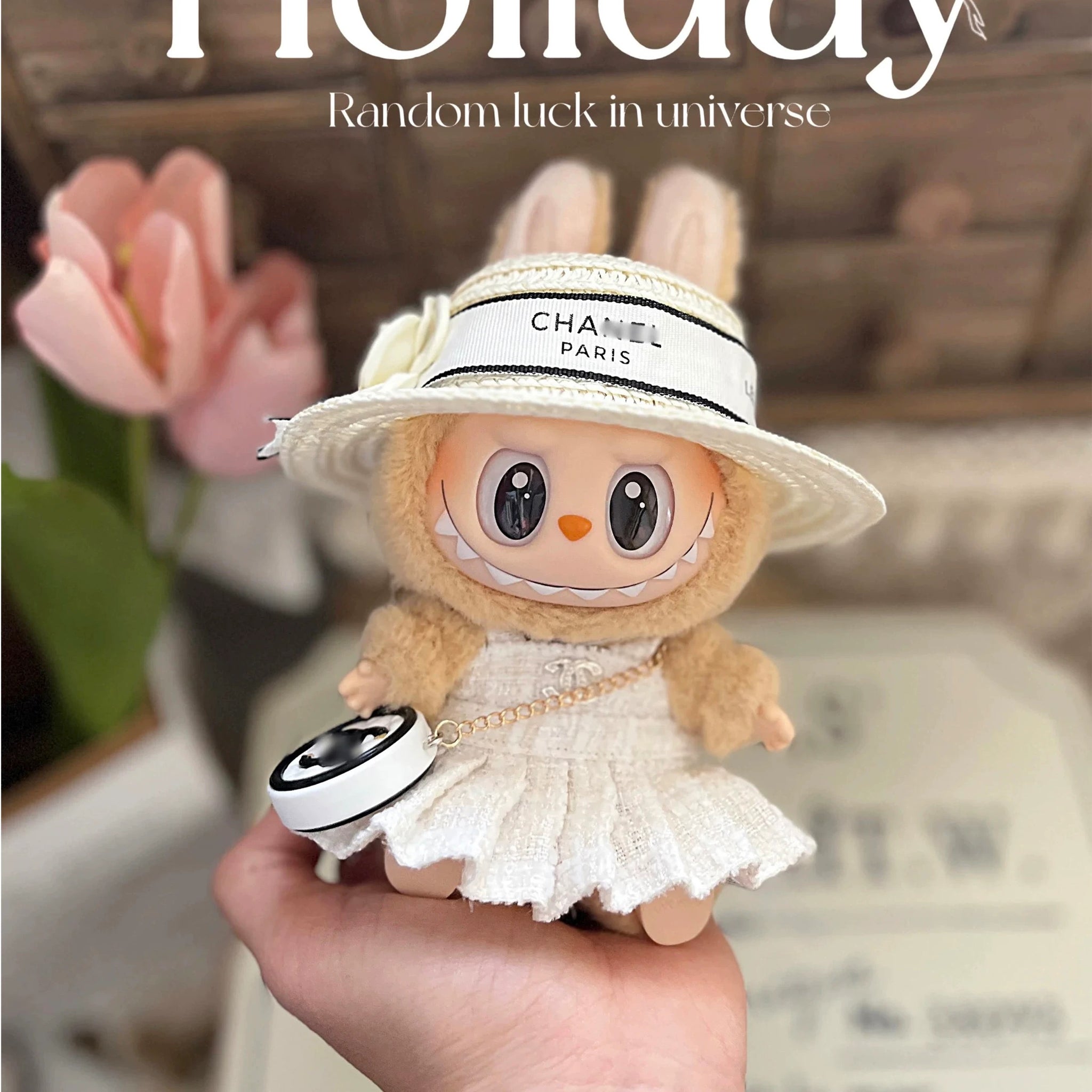 labubu baby dress white Chanel with hood