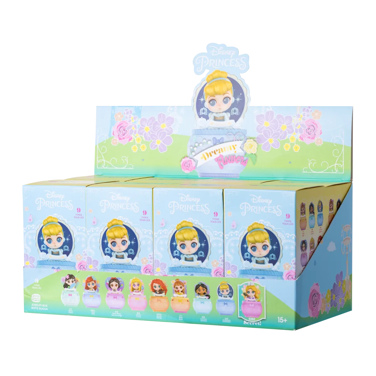 MINISO x Dinsey 公主梦幻花礼系列盲盒手办