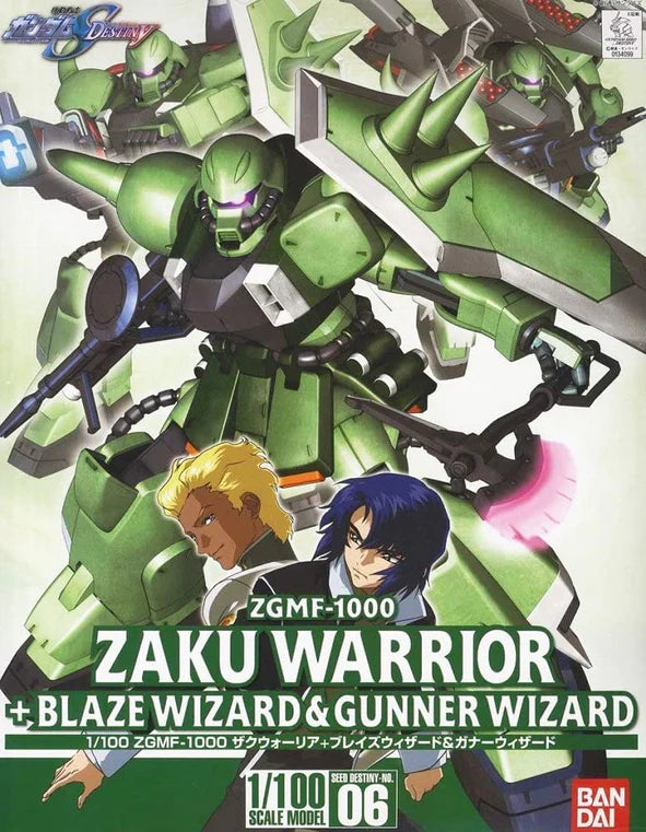 GUNDAM SEED DESTINY 1/100 ZGMF-1000 ZAKU WARRIOR + BLAZE WIZARD & GUNNER WIZARD