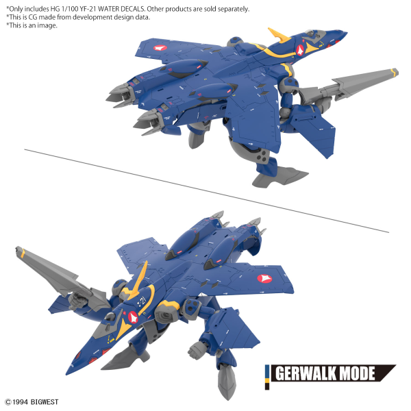 BANDAI HG 1/100 YF-21 WATER DECALS