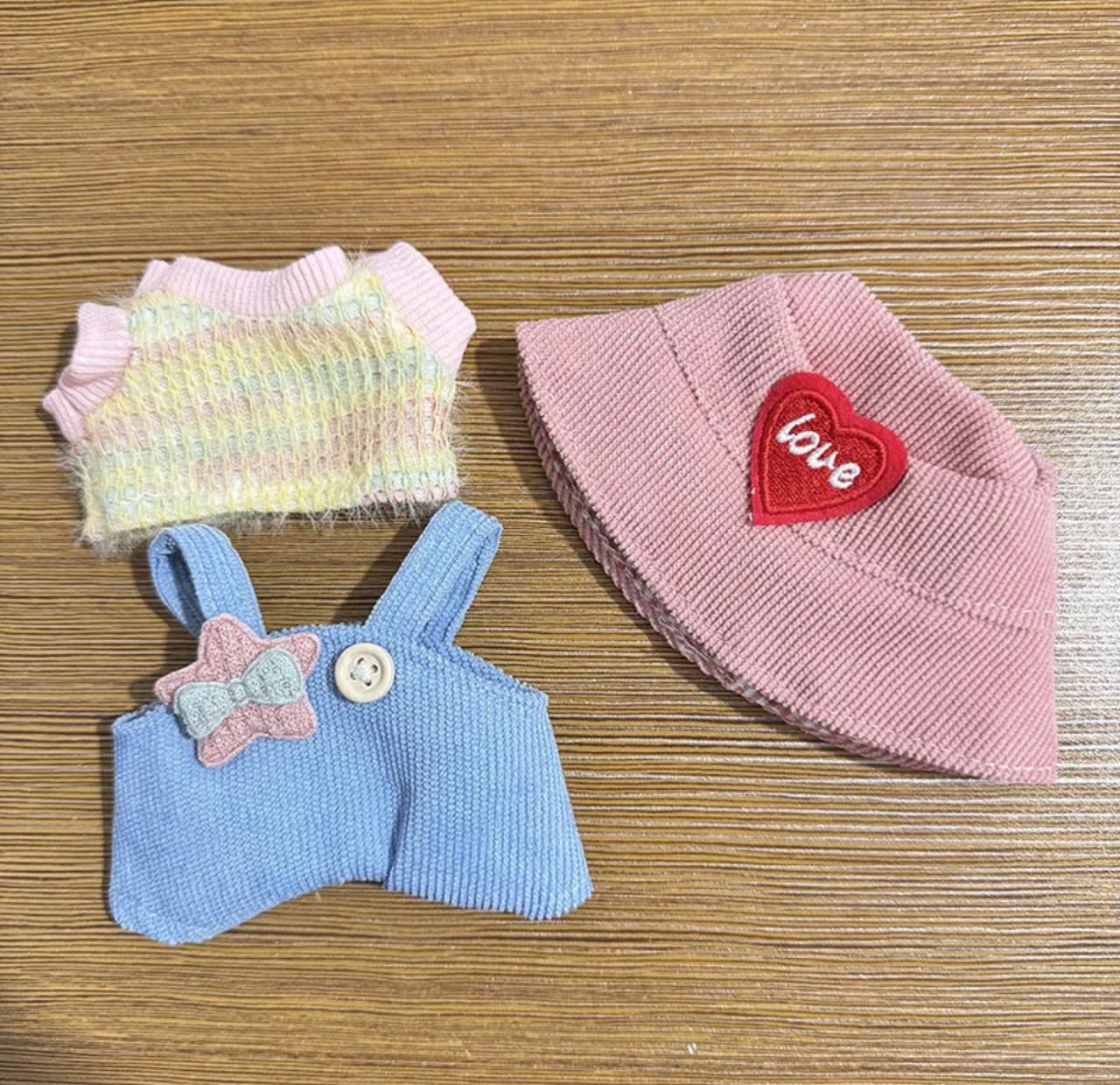 labubu star light blue belt pants three-piece suit