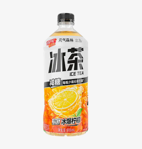 元气森林 冰暴柠檬冰茶减糖 900ml