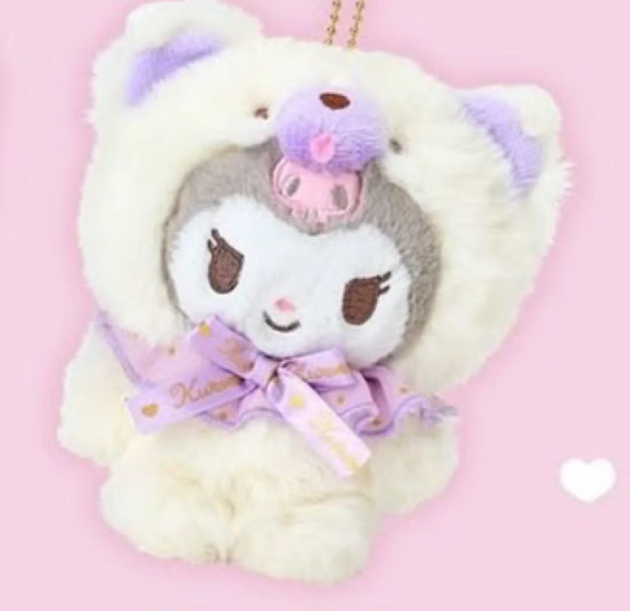 Sanrio white bear series pendant kuromi