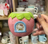 中古Hellokitty 草莓水杯
