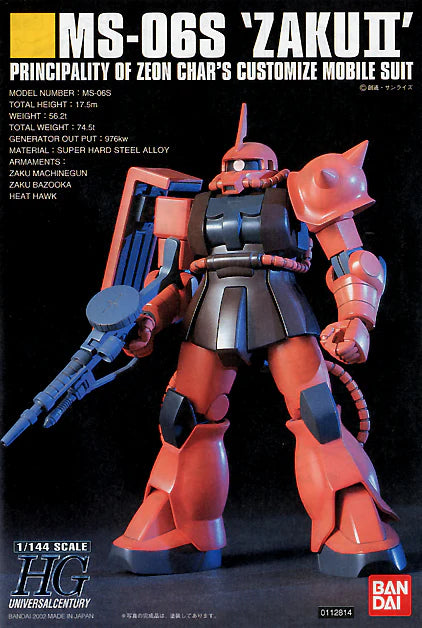 HIGH GRADE (HG) HGUC 1/144 MS-06S CHAR'S ZAKU II