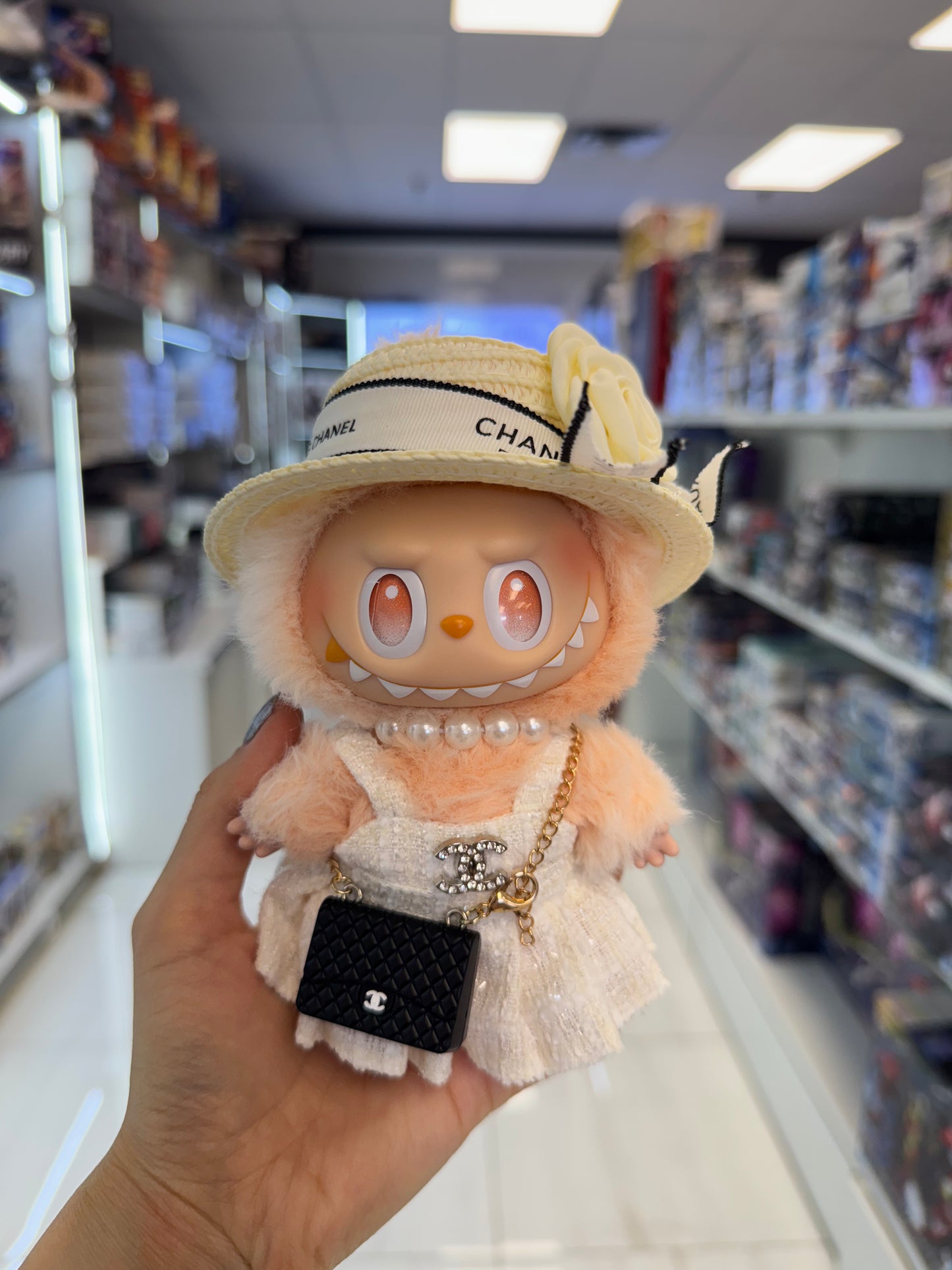 labubu娃衣chanel草帽