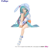 Hatsune Miku Noodle Stopper Figure -Rabbit Ear Hood Pajama Blue Color ver.-