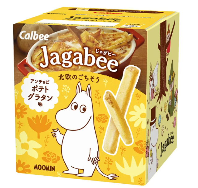 日本 Calbee Jagabee 凤尾鱼土豆焗烤口味-（5包）