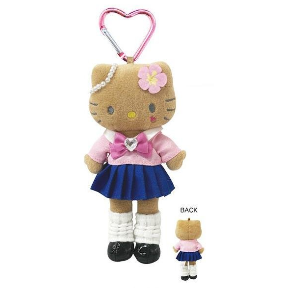日本SANRIO HELLO KITTY黑皮校服长腿挂件