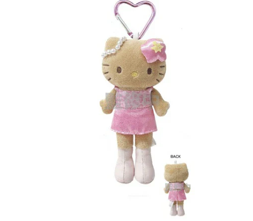 日本SANRIO HELLO KITTY粉色豹纹长腿挂件