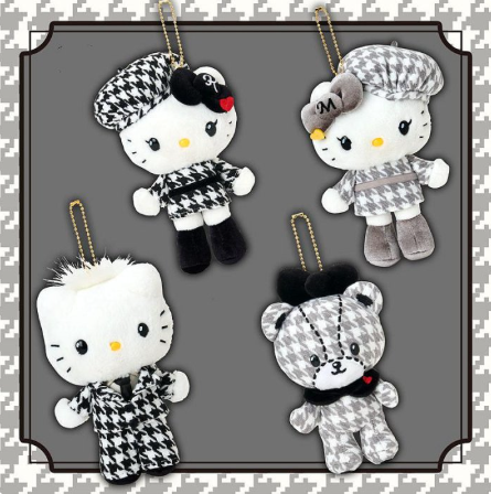 日本SANRIO 2025千鸟格HELLO KITTY挂件-（两款可选）