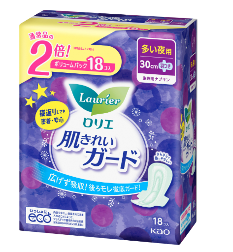 日本KAO 花王夜用2倍量30cm-18pcs