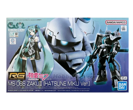 Premium Bandai RG - 1/144 MS-06S Zaku II [Hatsune Miku Ver.] "Gundam 45th Aniv. x Hatsune Miku"