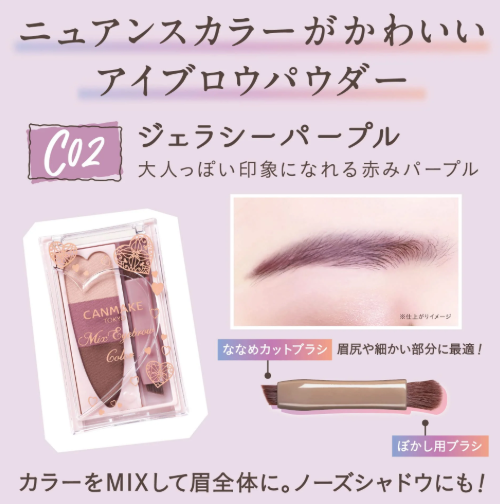 日本 CANMAKE【限量版】混合眉 C02 色号：Jealousy Purple