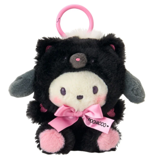 日本SANRIO 小黑熊系列帕恰狗毛绒挂件