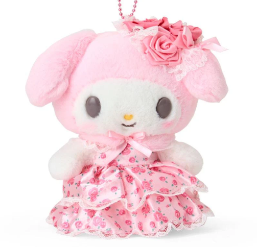 日本SANRIO Lady My Melody玫瑰花裙子挂件