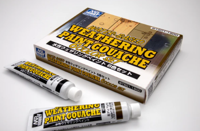 WATER BASED WEATHERING PAINT GOUACHE 6 COLOR SET