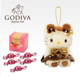Hello Kitty Godiva 限定巧克力及吉祥物收纳盒（巧克力：白巧克力 Amaou 草莓口味）
