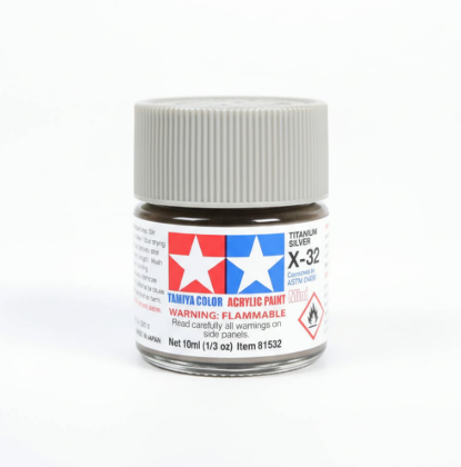 Tamiya X-32 Titanium Silver Acrylic Mini 10ml 81532