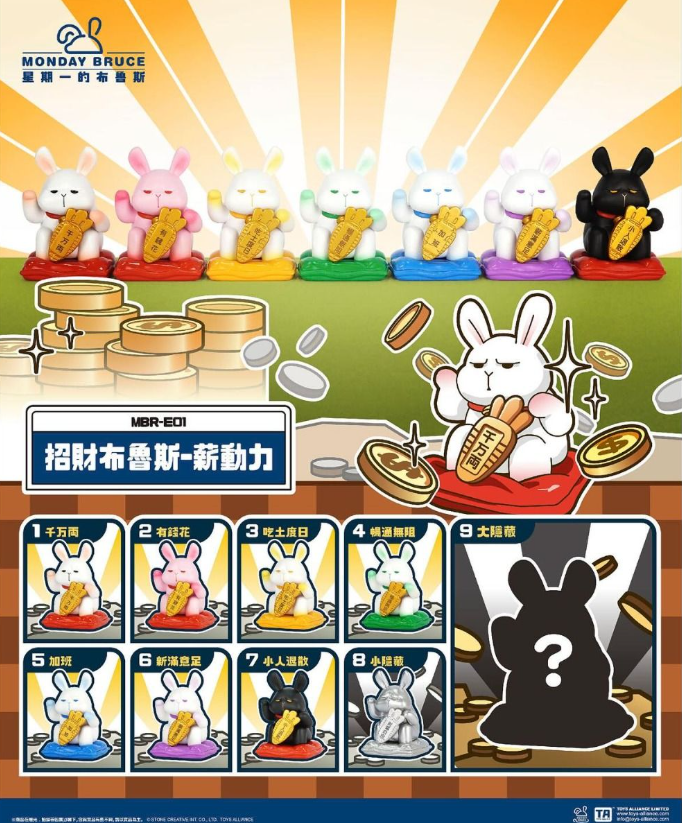 Toys Alliance星期一的布鲁斯 MBR-E01 - 招财布鲁斯-薪动力盲盒