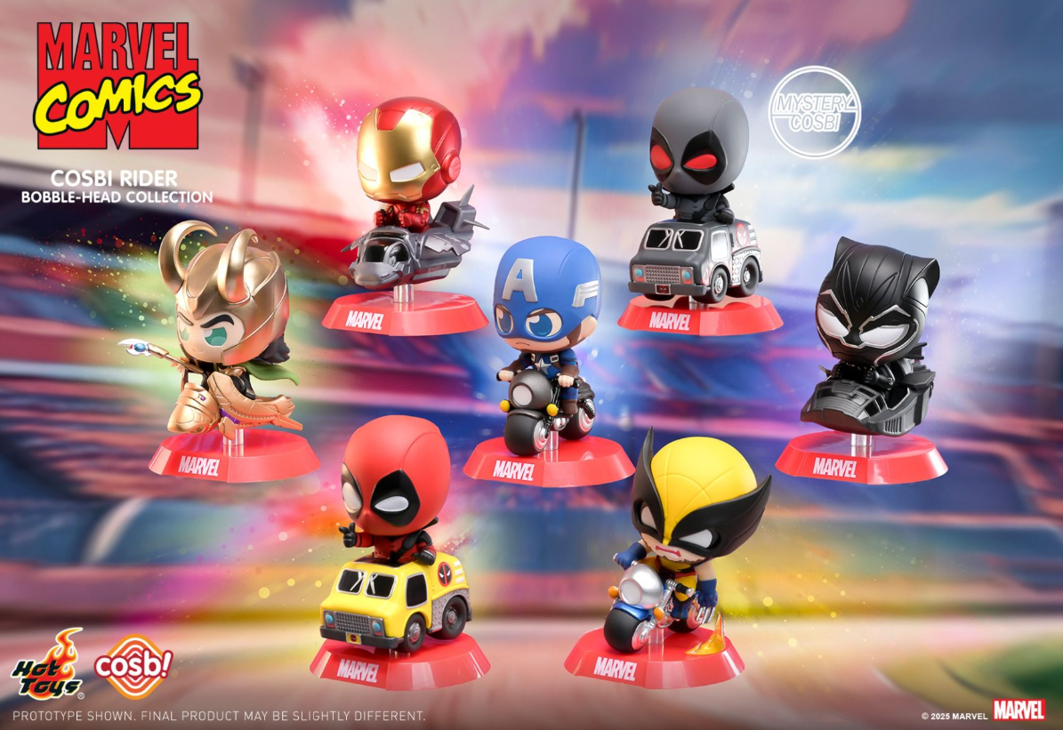 漫威漫画COSBI RIDER BOBBLE-HEAD 迷你载具盲盒