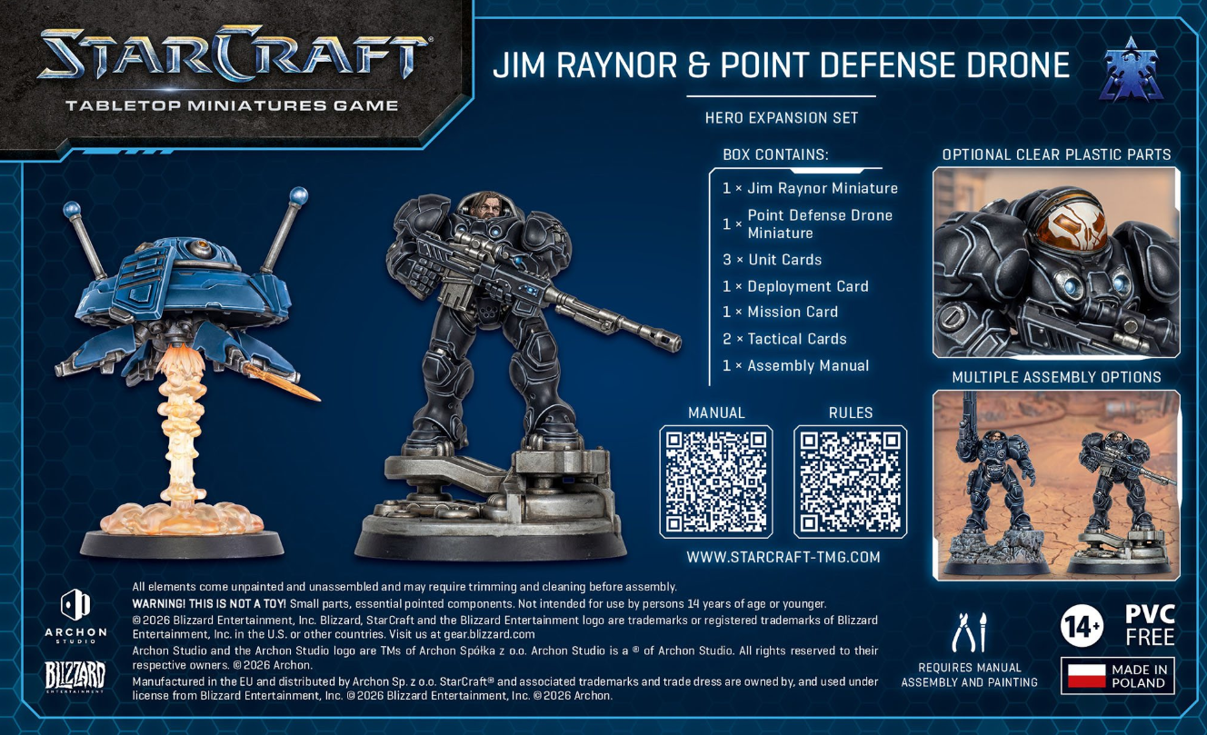 （PRE-ORDER 2026Q4) Archon Studio StarCraft: Jim Raynor (Raynor's Raiders) (StarCraft: Terran Hero Expansion Set)