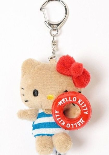 日本SANRIO× ME% LOWRYS FARM HELLO KITTY限定棕脸游泳圈挂件