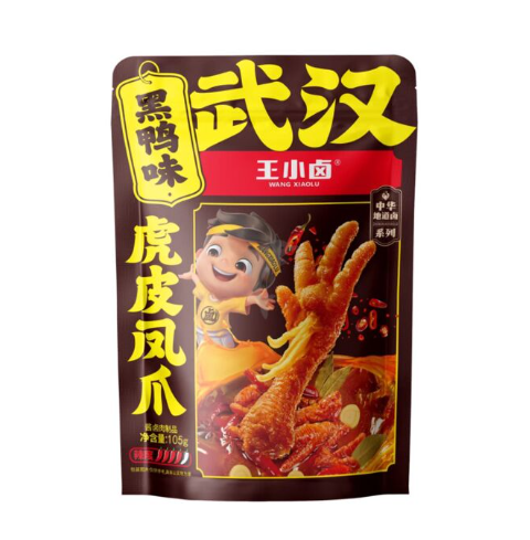 王小卤虎皮凤爪黑鸭味105g