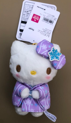 日本限定HELLOKITTY紫色和服挂件