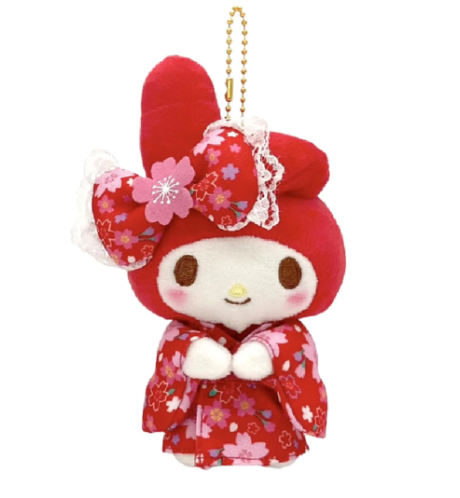 日本限定SANRIO 红色和服MY MELODY挂件