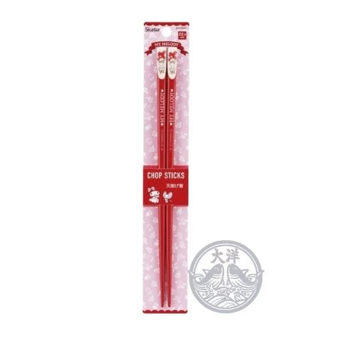 日本限定SKATER 红色美乐蒂竹筷子-22.5cm