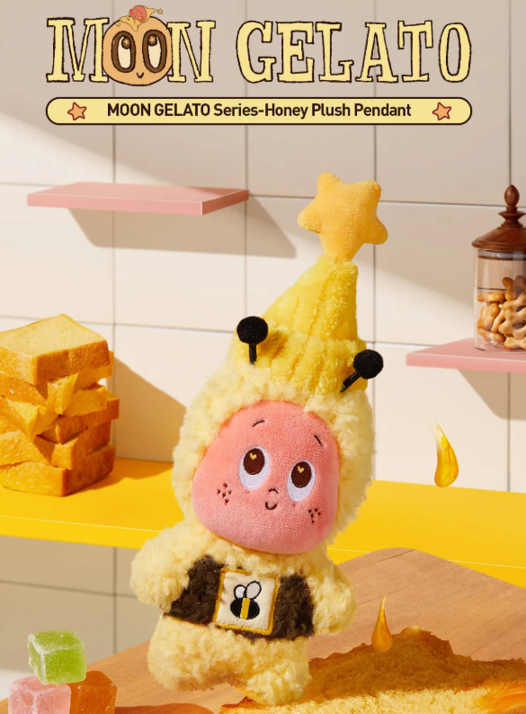 POP MART 星星人 MOON GALETO 蜜蜂毛绒挂件