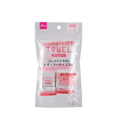 日本DAISO 大创压缩毛巾-24cm X 30cm-8枚