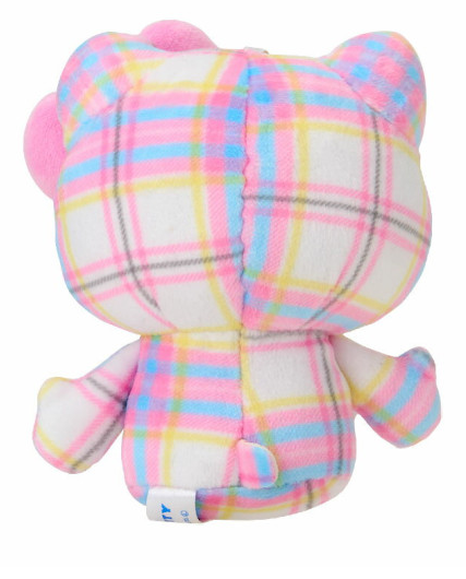 日本限定SANRIO 粉色格子HELLOKITTY挂件