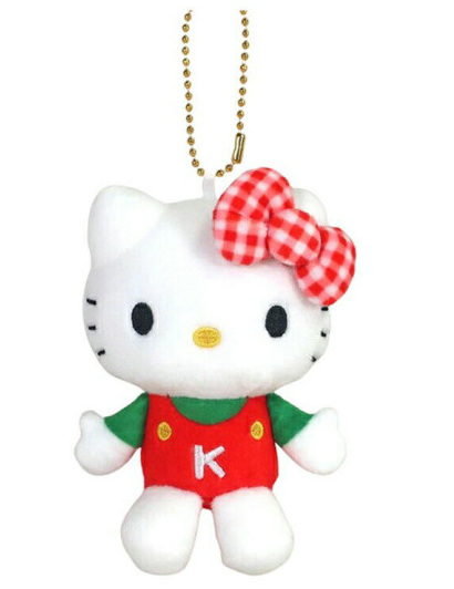 日本SANRIO限定MC系列HELLOKITTY字母背带裤挂件