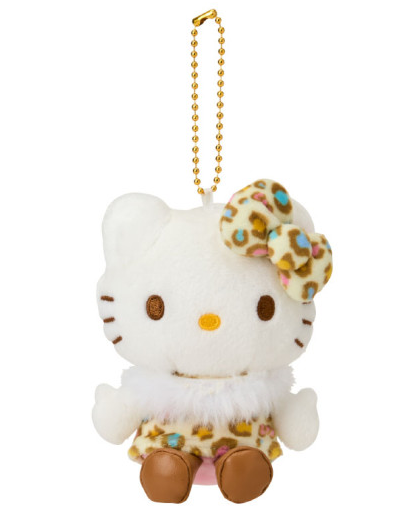 日本SANRIO限定豹纹白色HELLOKITTY挂件